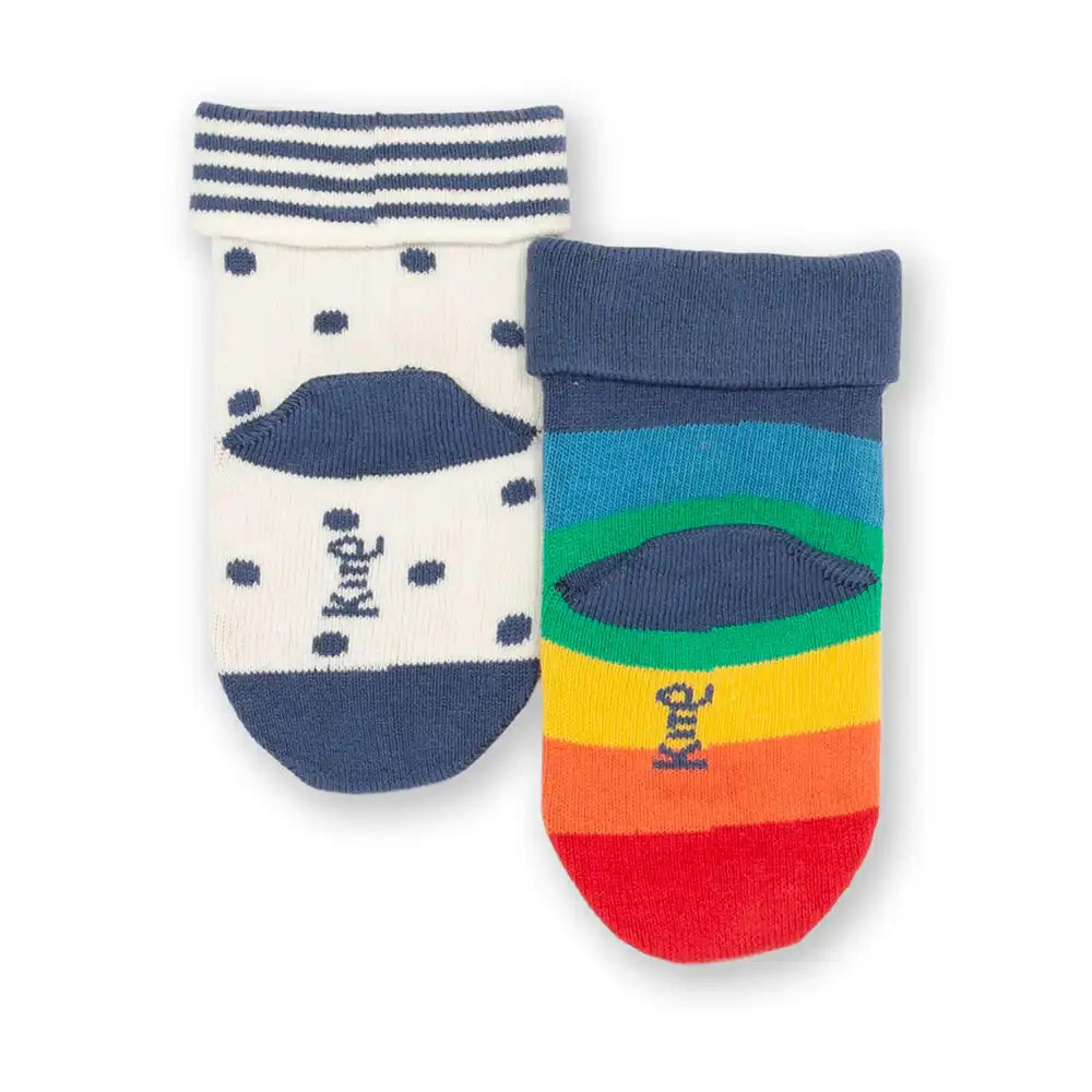 Kite Clothing GOTS Organic Cotton Rainbow Dot Socks Back Picture