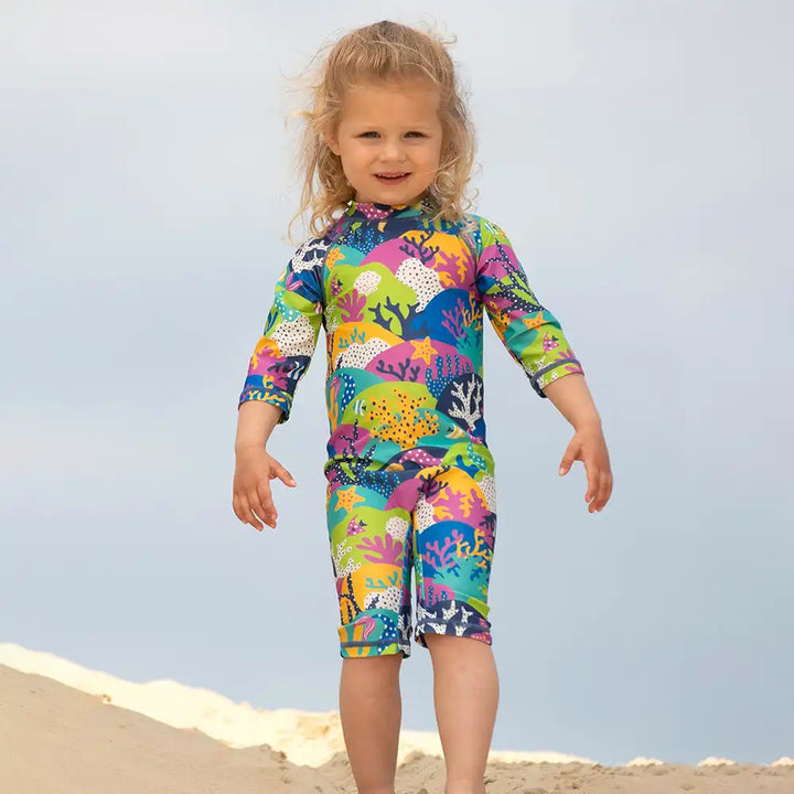 Kite Clothing Recycled Polyester Coral Reef Sunsuit Worn Picture