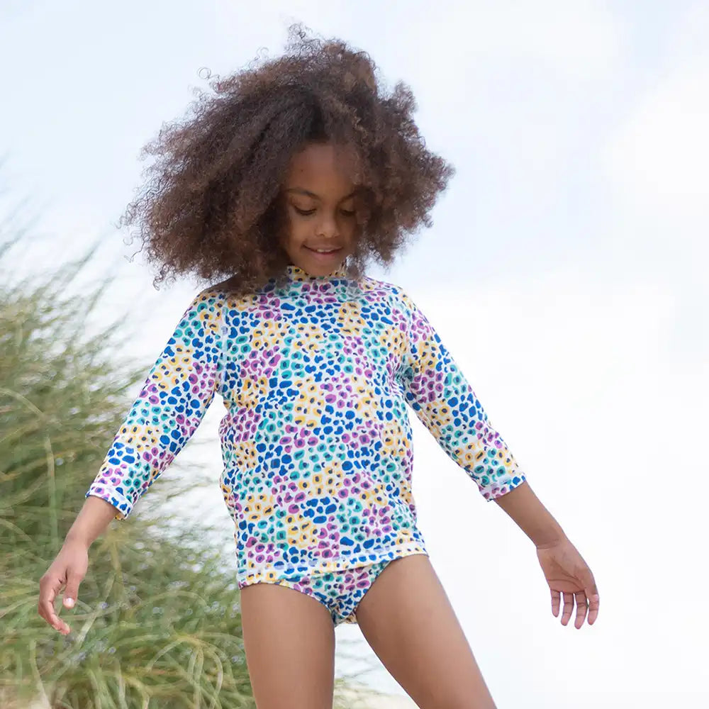 Kite Clothing Recycled Polyester Panthera Rash Vest Worn Standing Picture