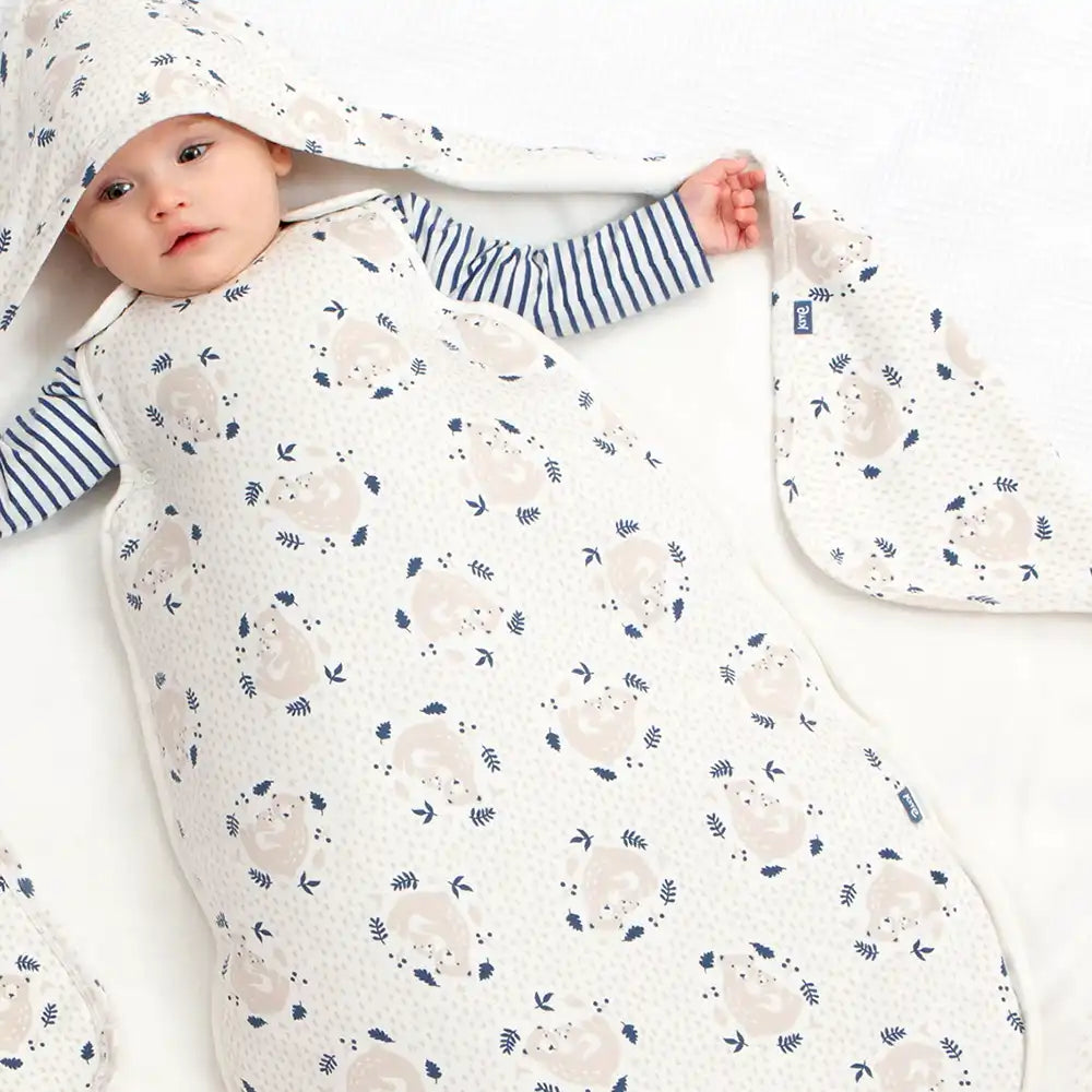 Kite Clothing GOTS Organic Cotton Snuggle Bear Sleeping Bag with Baby Picture