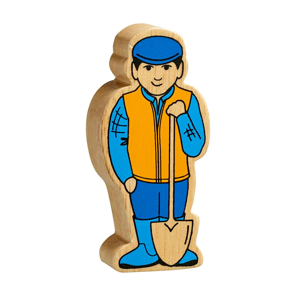 Natural Blue & Yellow Farm Man