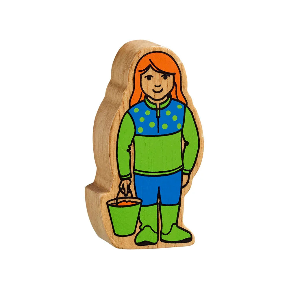 Natural Green & Blue Farm Girl