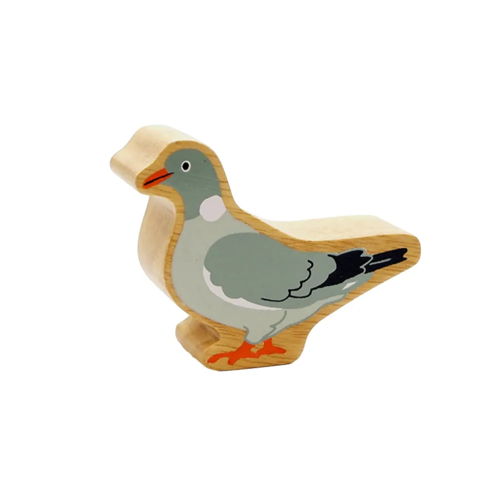 Lanka Kade wooden grey pigeon, shown on a plain white background.