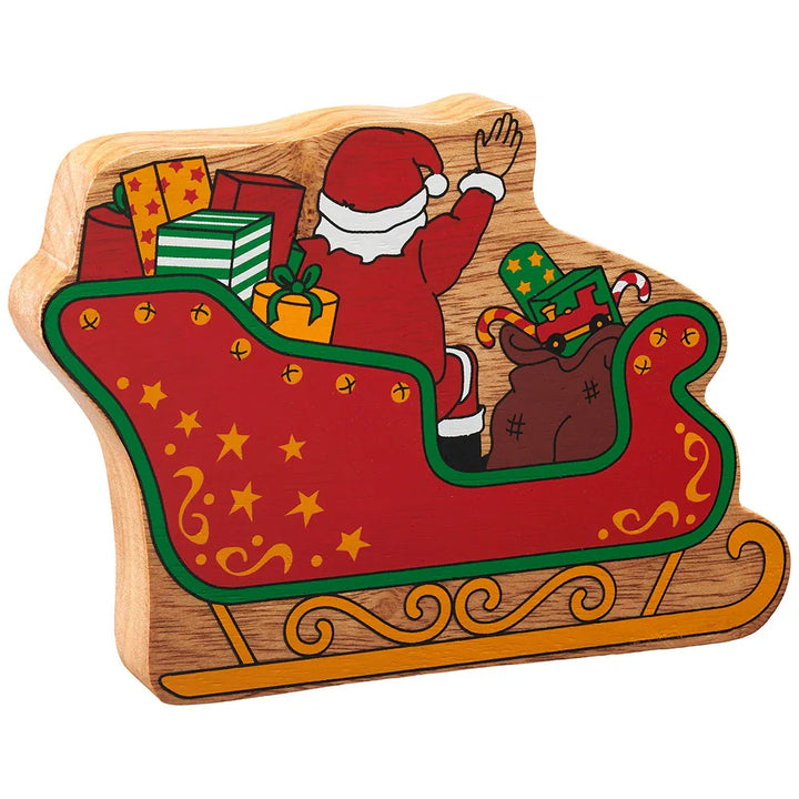 Red Santa Claus in a Sleigh