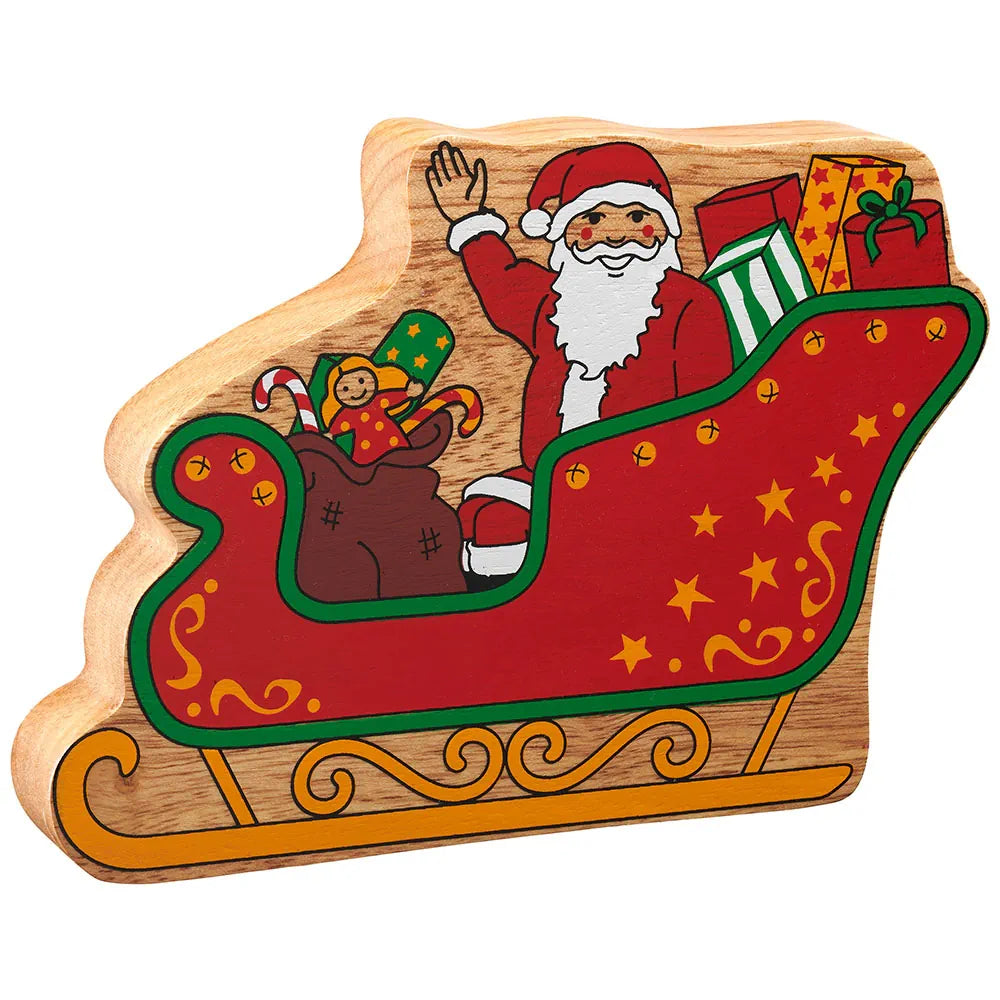 Red Santa Claus in a Sleigh