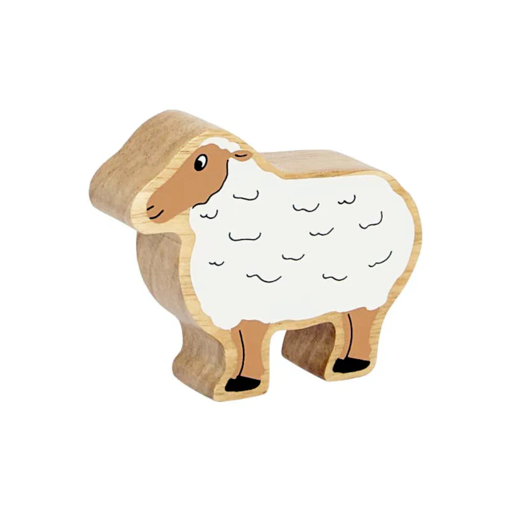 Lanka Kade wooden white sheep toy standing