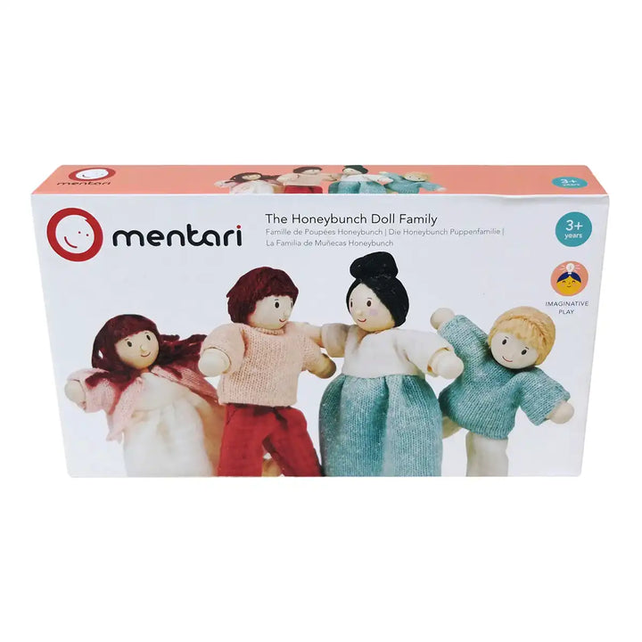 Mentari Honeybunch dolls house family wooden figures packaging