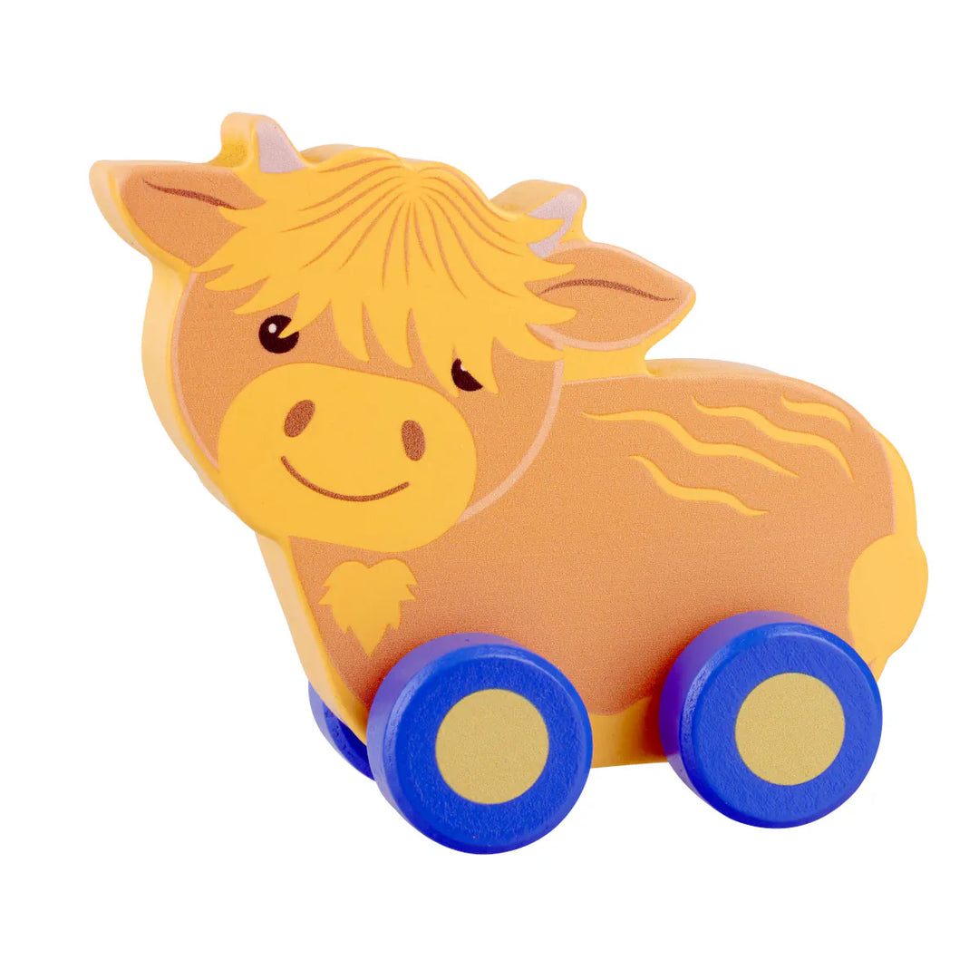 Highland Cow First Push Toy