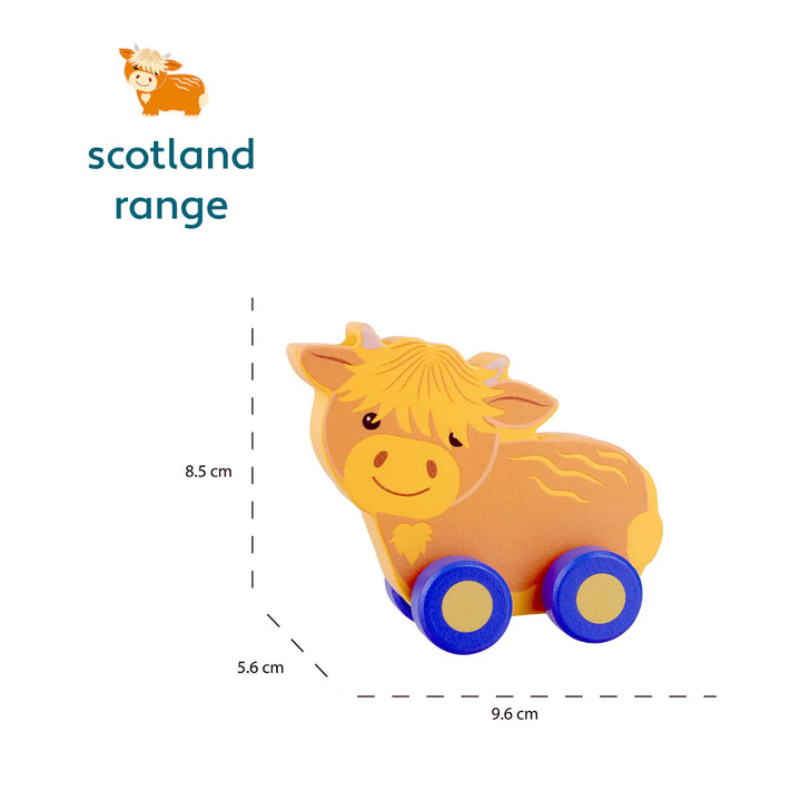 Highland Cow First Push Toy