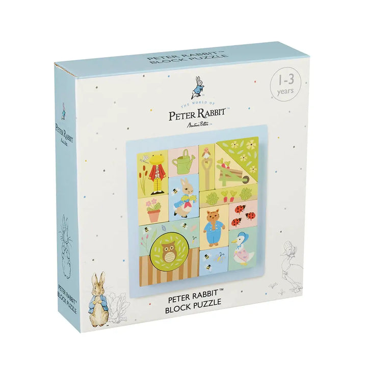 Orange Tree Toys FSC Wooden Peter Rabbit Block Puzzle Tray Box Front Picture