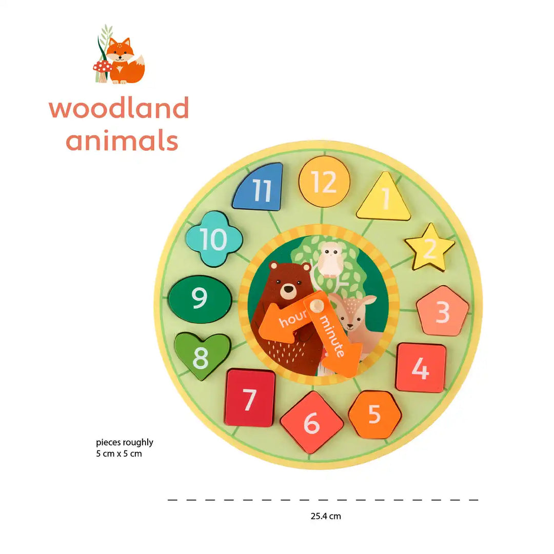 Woodland Shape Sorting Clock
