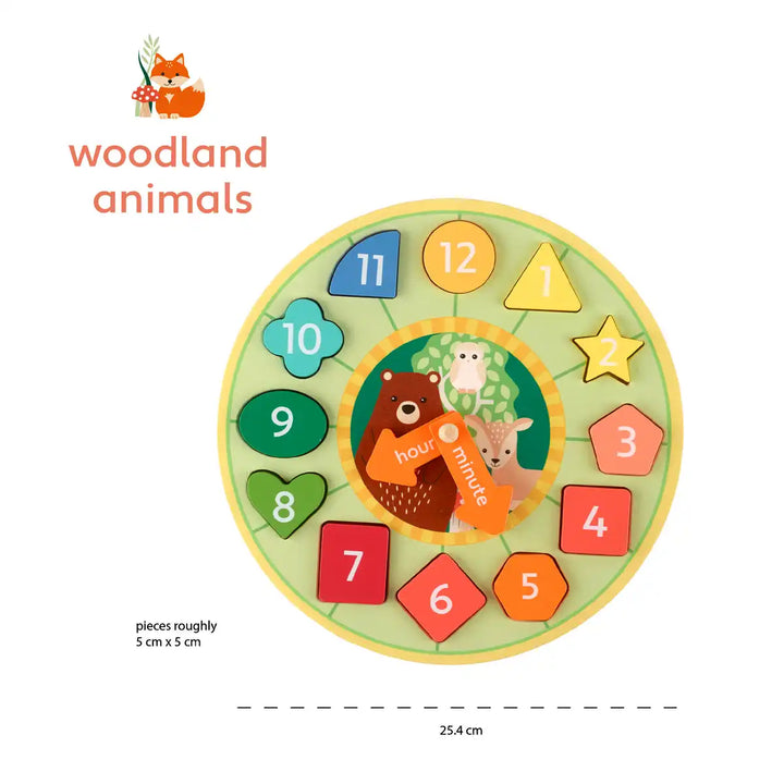 Woodland Shape Sorting Clock
