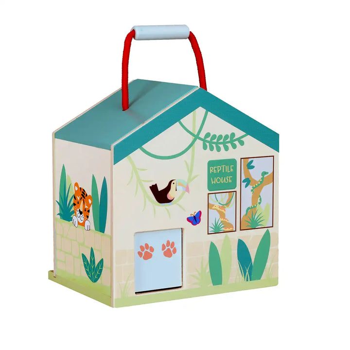 Orange Tree Toys zoo toy play set with colourful design on a white background