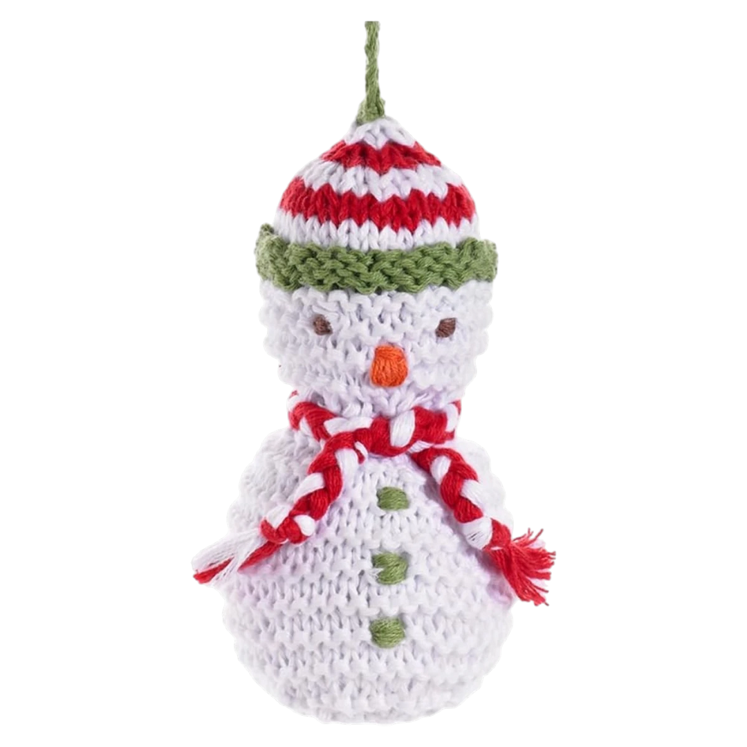 Pebble Crochet Xmas Snowman