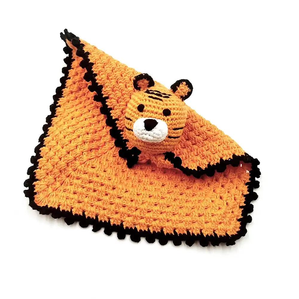 Pebble Handmade Fair Trade Organic Cotton Orange Sleepy Tiger Main Picture