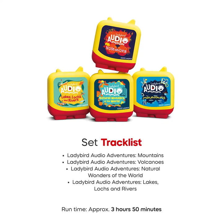 Adventure Atlas Wild Earth Pocket Tonies audio book track list infographic