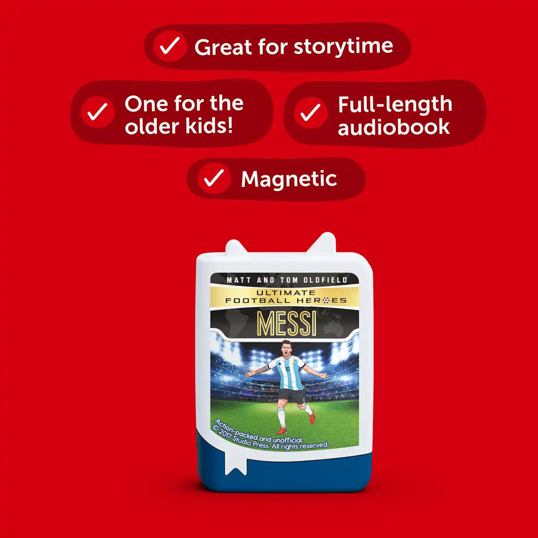 Lionel Messi Pocket Tonies audio book  infographic