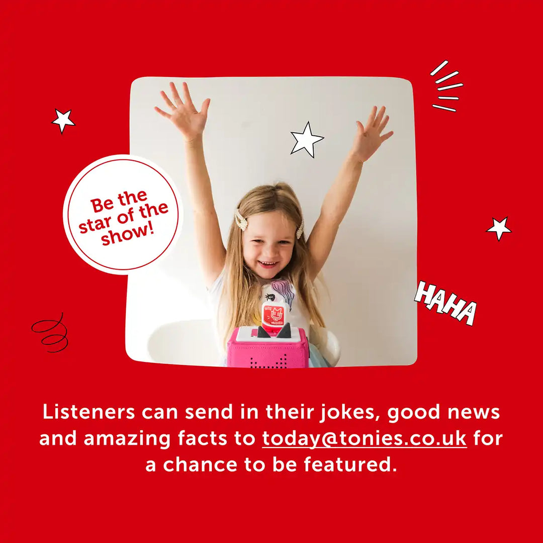 Tonie Daily Show Pocket Tonies audio book infographic be part of the show