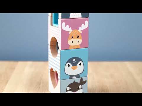 Bigjigs Toys wooden arctic tower stacking puzzle product video