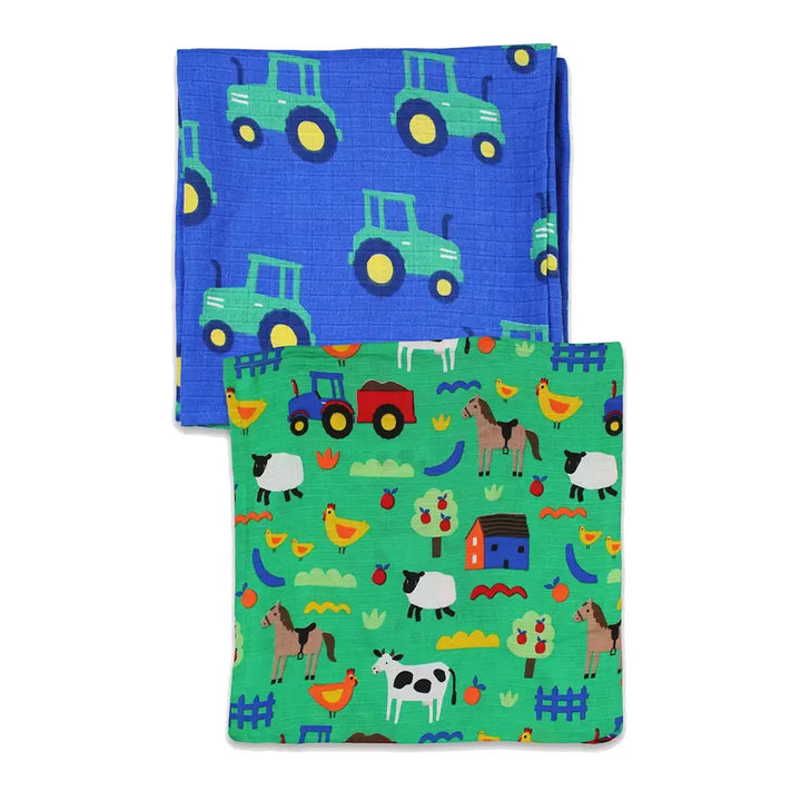 Hillside Print Muslins (2 Pack)