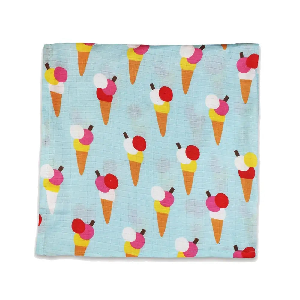 Ice Cream Cones Print Muslins (2 Pack)