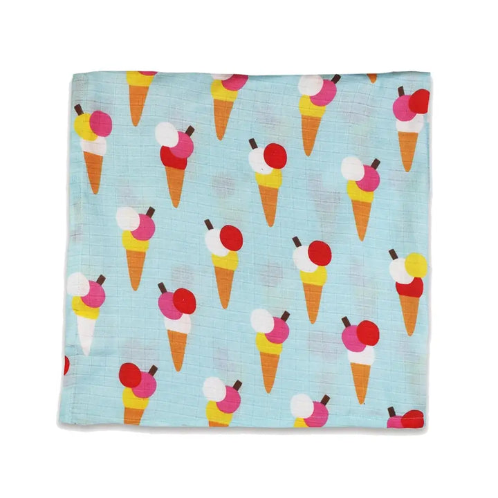 Ice Cream Cones Print Muslins (2 Pack)