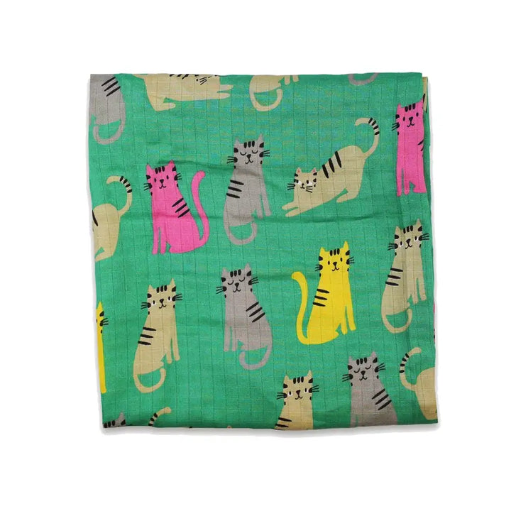 Kitten Print Muslin (2-Pack)