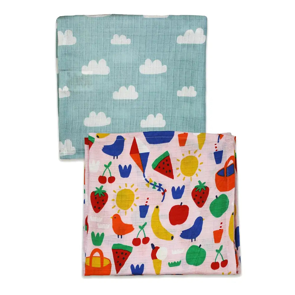 Picnic Print Muslins (2 Pack)