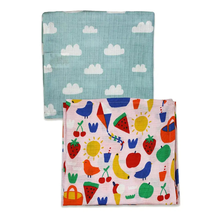 Picnic Print Muslins (2 Pack)