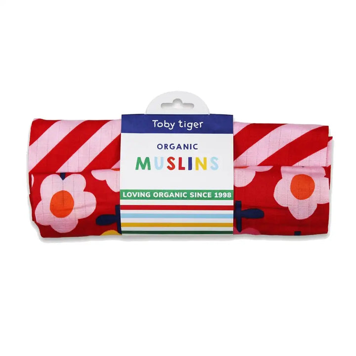 Pink Flower Muslins (2-Pack)