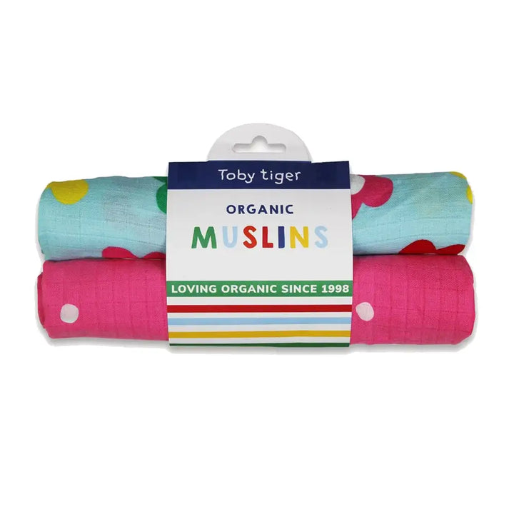 Rainbow Bloom Print Muslins (2 Pack)