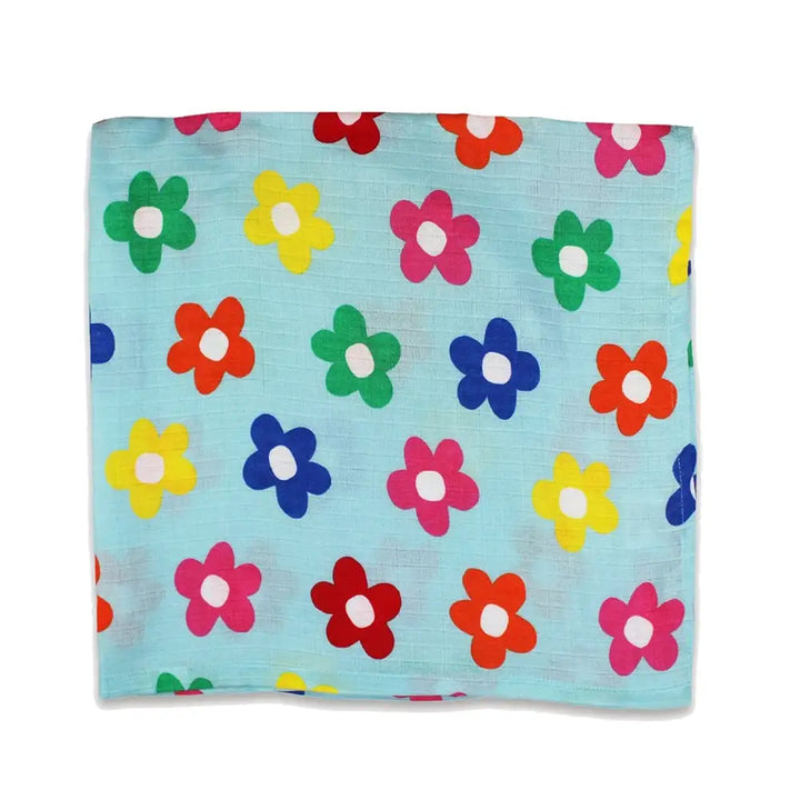 Rainbow Bloom Print Muslins (2 Pack)