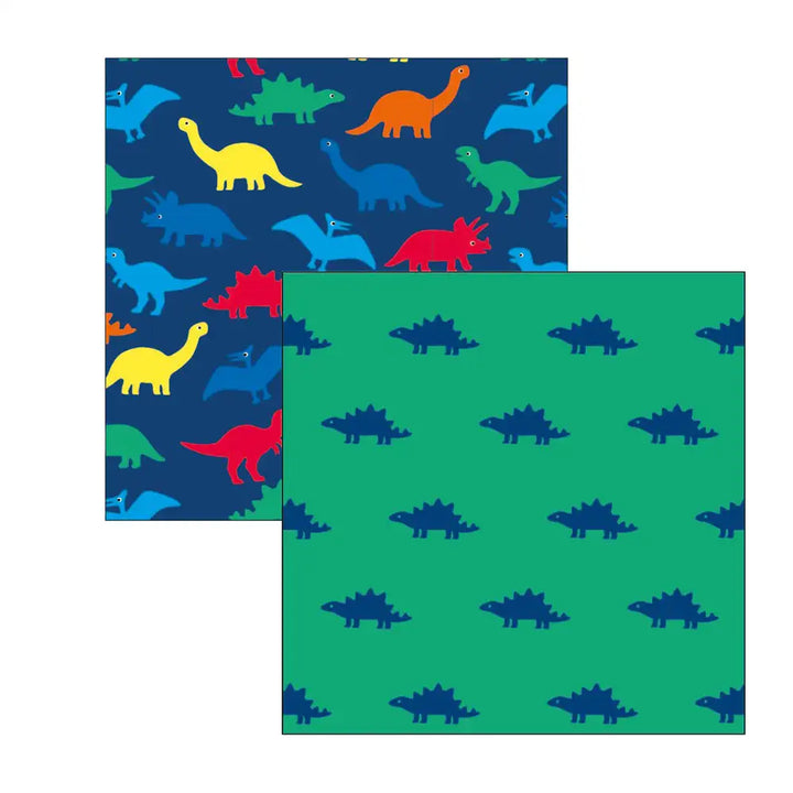 Rainbow Dinosaur Print Muslins (2-Pack)