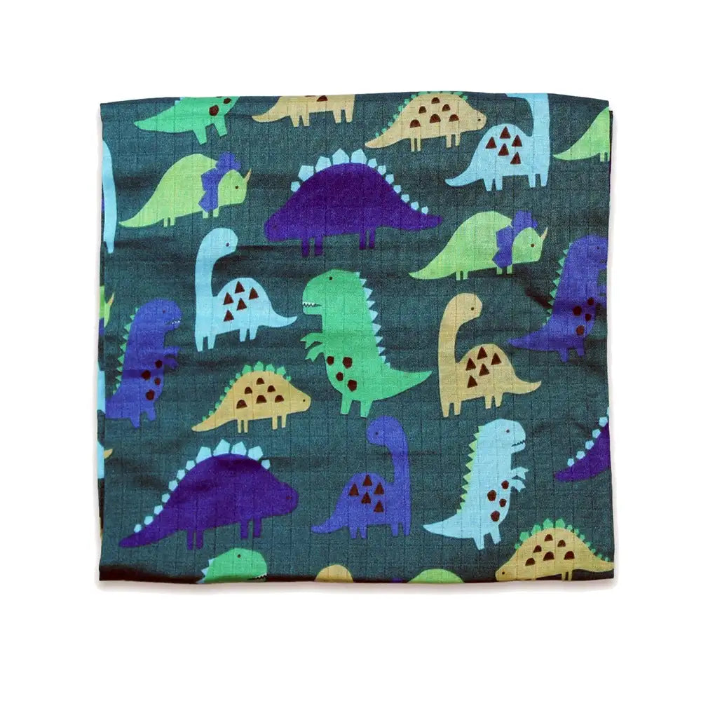 Tonal Dinosaur Print Muslins (2-Pack)