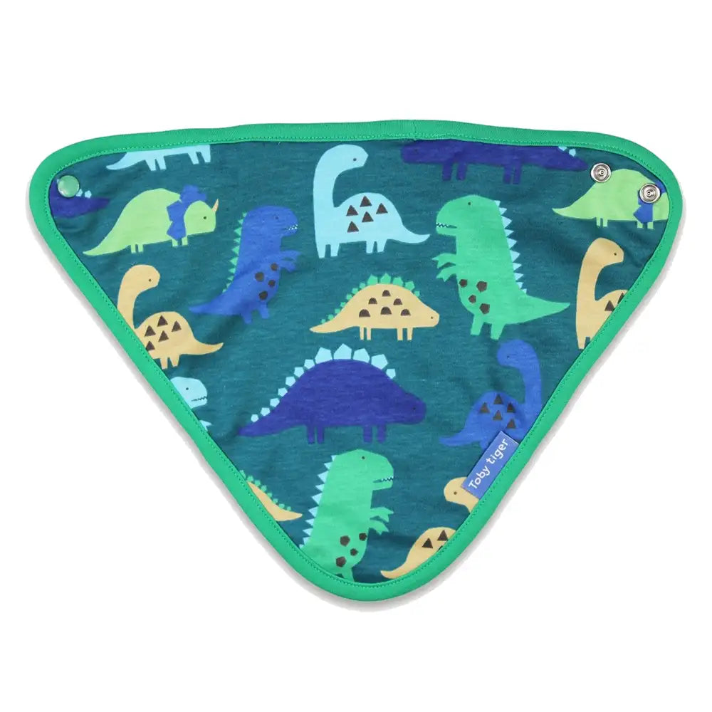 Tonal Dinosaur Print Dribble Bib