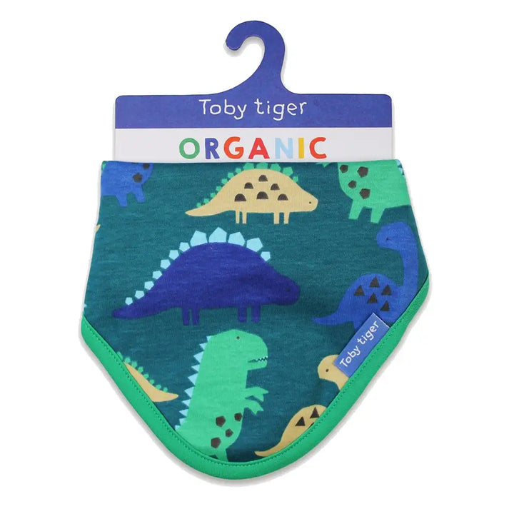 Tonal Dinosaur Print Dribble Bib