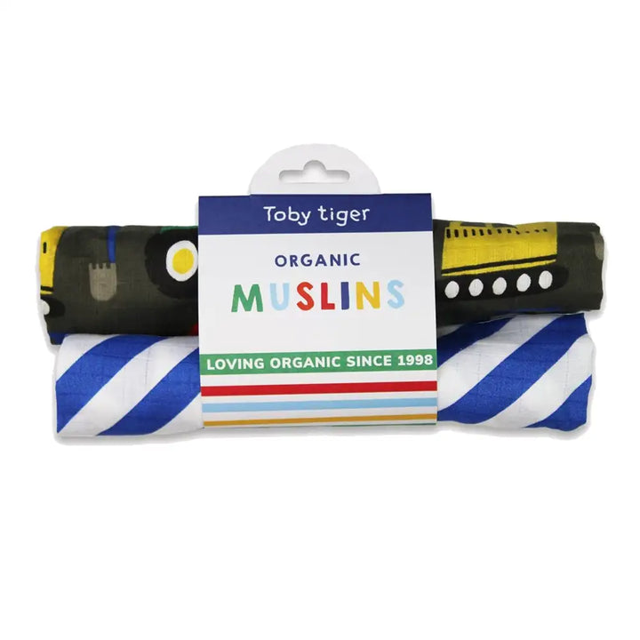 Transport Print Muslins (2-Pack)