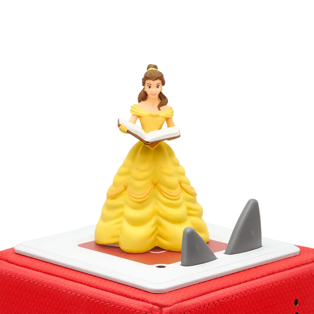 Disney The Beauty and the Beast Tonies audio book figure on top of a Toniebox 2