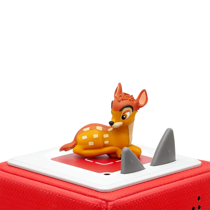 Disney Bambi Tonies audio book figure on top of a Toniebox 2 