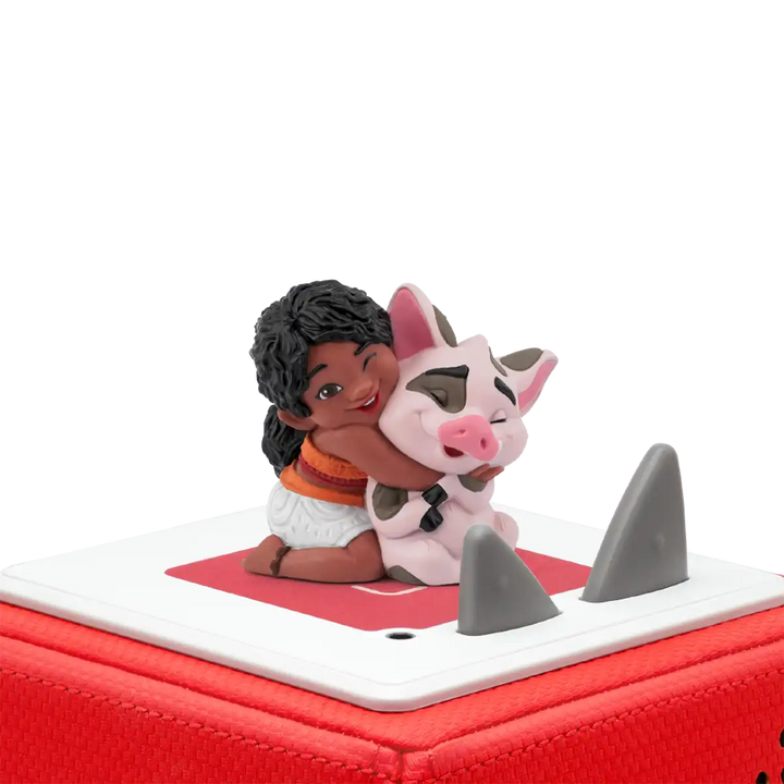 Disney Moana 2 Simea Tonies audio book figure on top of a Toniebox 2