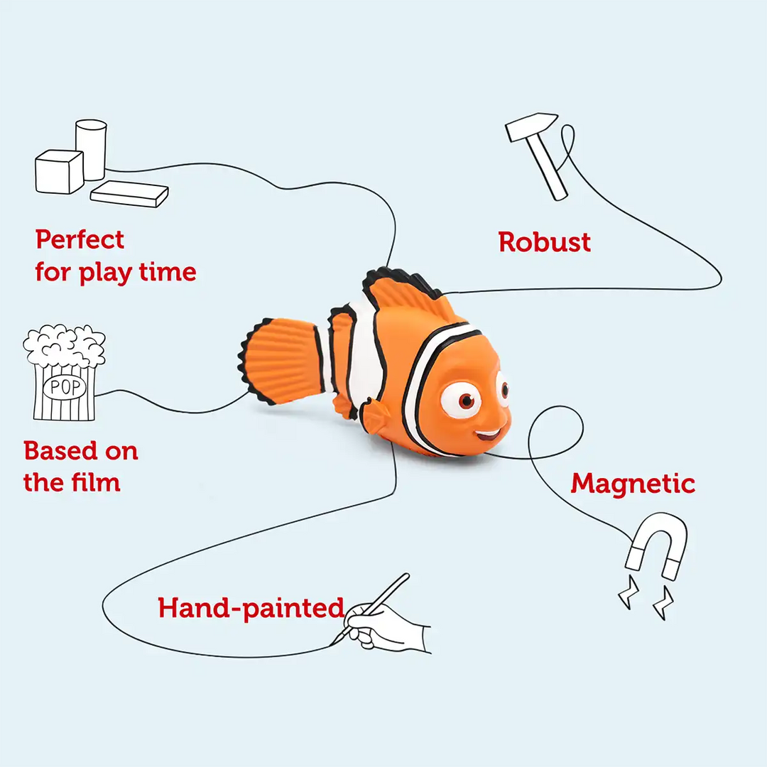 Disney Finding Nemo Tonies audio book figure infographic