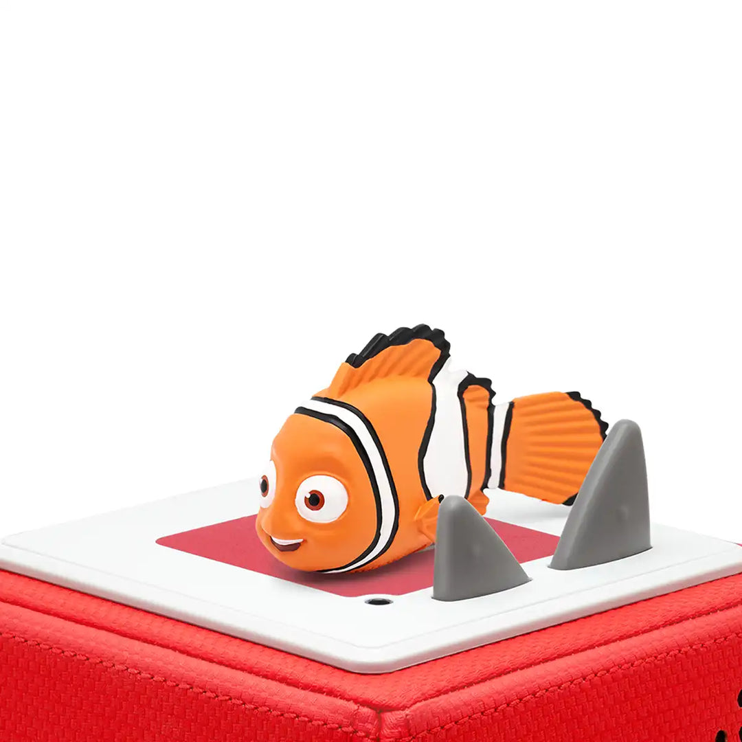 Disney Finding Nemo Tonies audio book figure on top of a Toniebox 2 