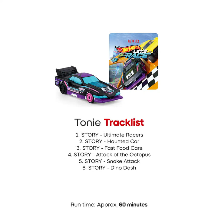 Hot Wheels Tonies audio book figure track list