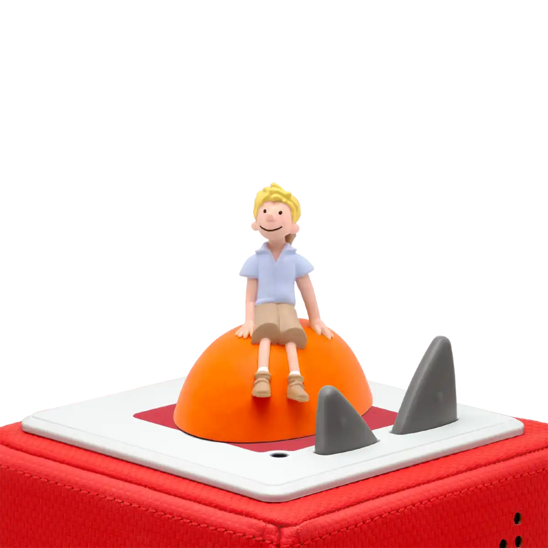 James and the Giant Peach Tonies audio book figure on top of a Toniebox 2 