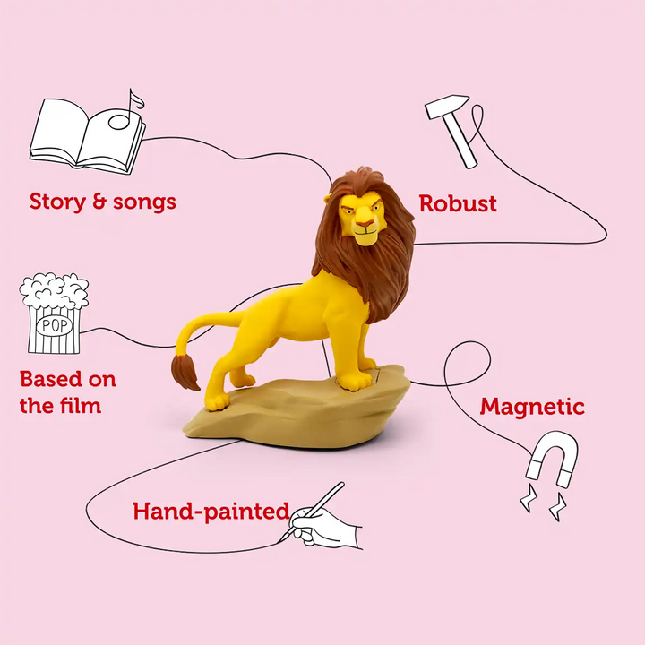 Disney Lion King Simba Tonies audio book figure infographic
