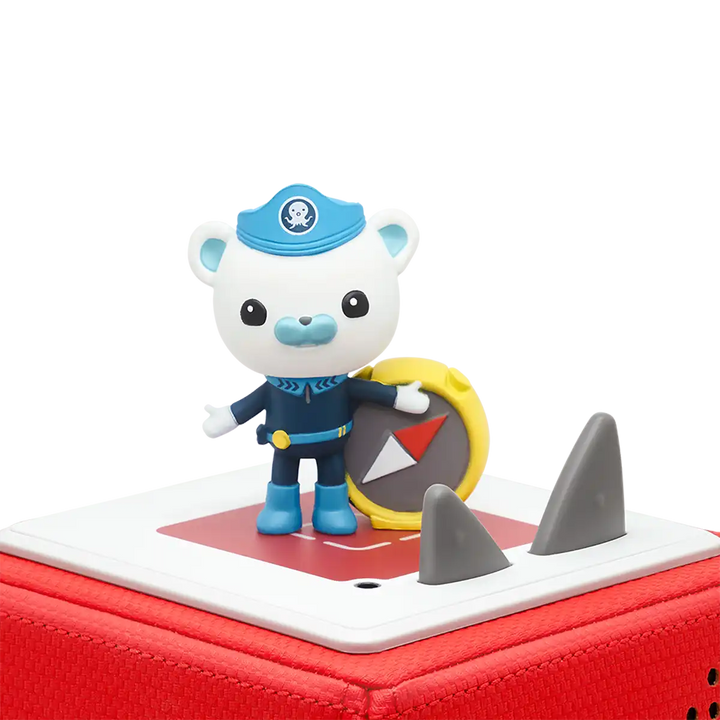 Octonauts Captain Barnacles Tonies audio book figure on top of a Toniebox 2 