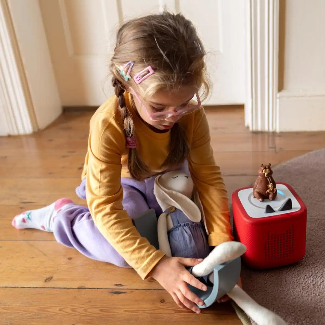 Rabbit and Bear Tonies audio book figure outside