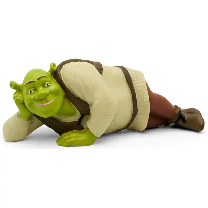 Close-up of the Tonies "Shrek" audio figure, designed for interactive play with Toniebox users.