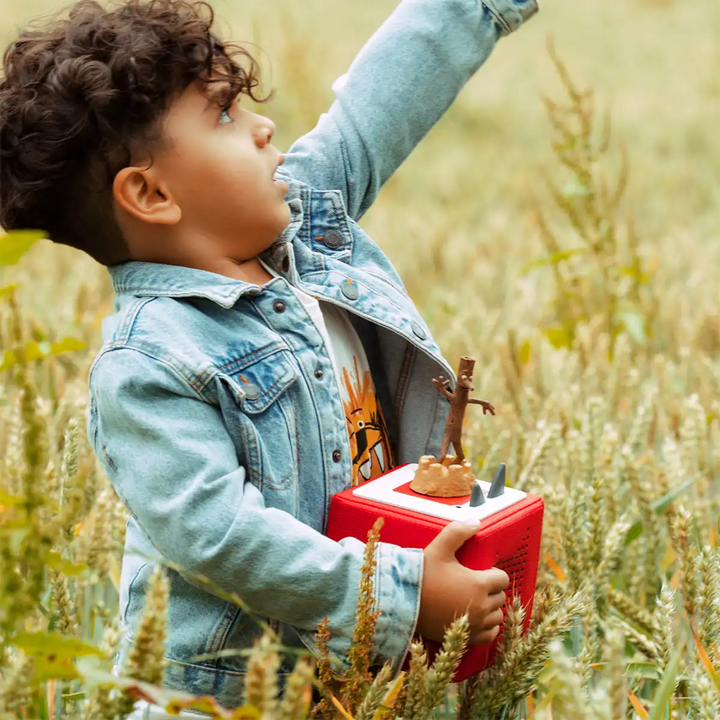 Julia Gonaldson’s Stick Man Tonies audio book figure outside
