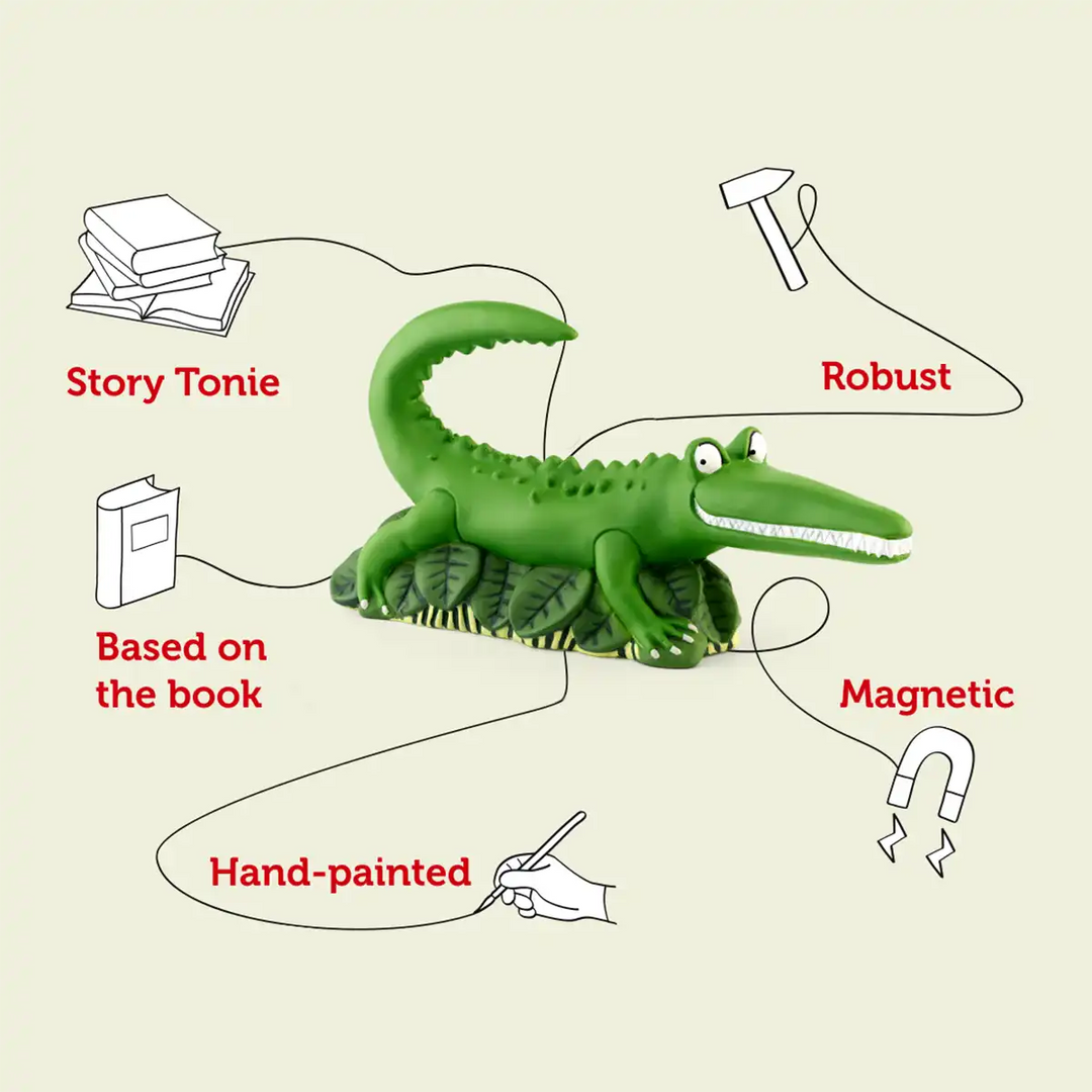 Roald Dahl’s The Enormous Crocodile Tonies audio book figure infographic